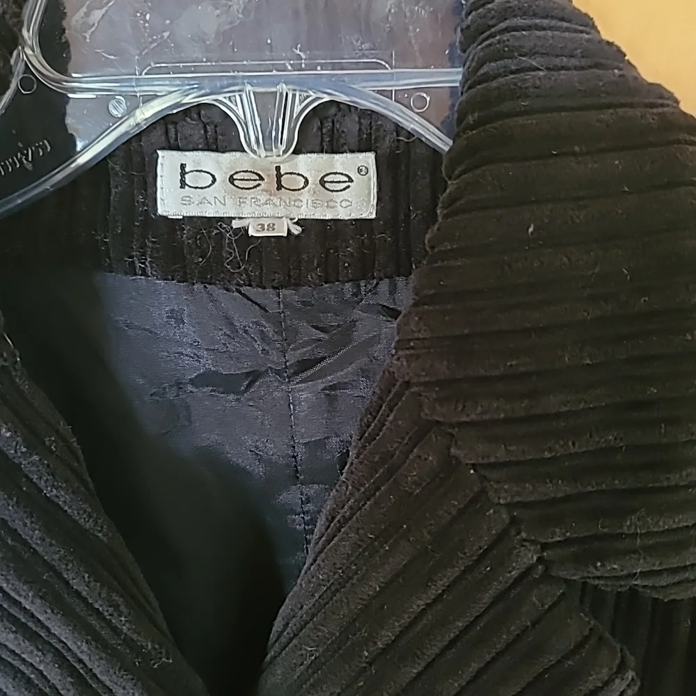 Bebe Vintage black trench coat sz S 38 high quality - Picture 4 of 8